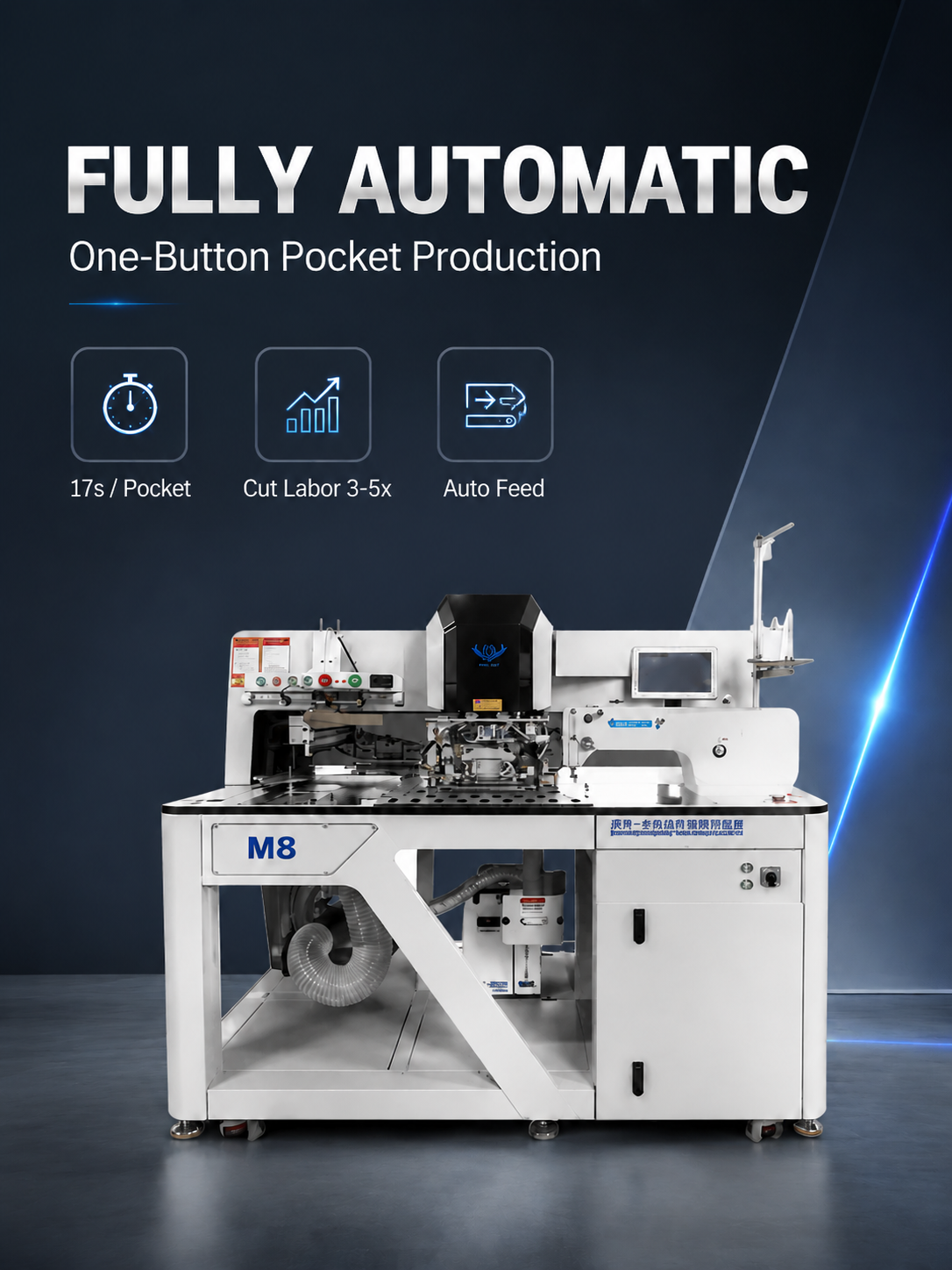 M8 Automatic Laser Pocket Machine with Adjustable Molds detail image 3