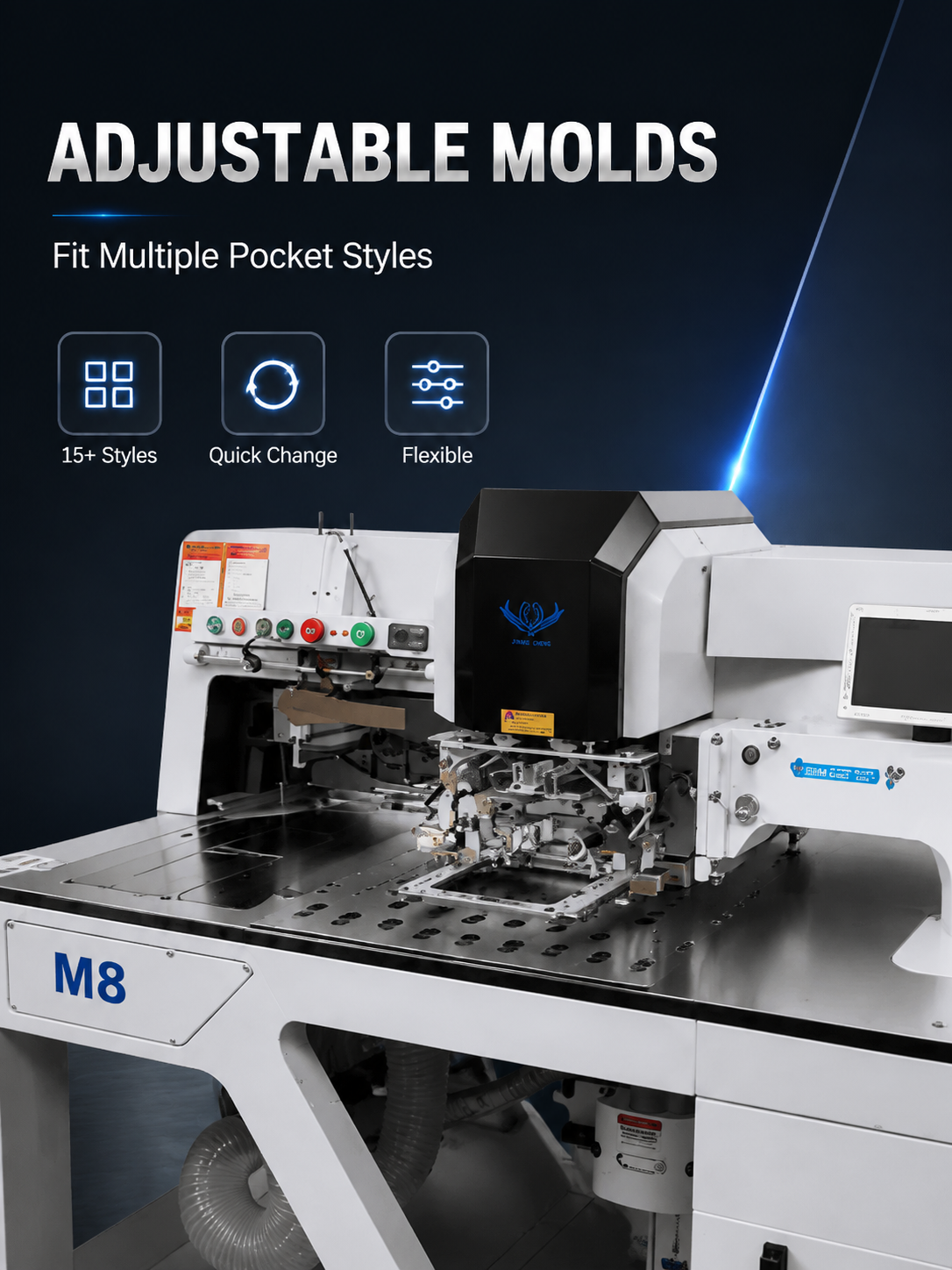 M8 Automatic Laser Pocket Machine with Adjustable Molds detail image 4
