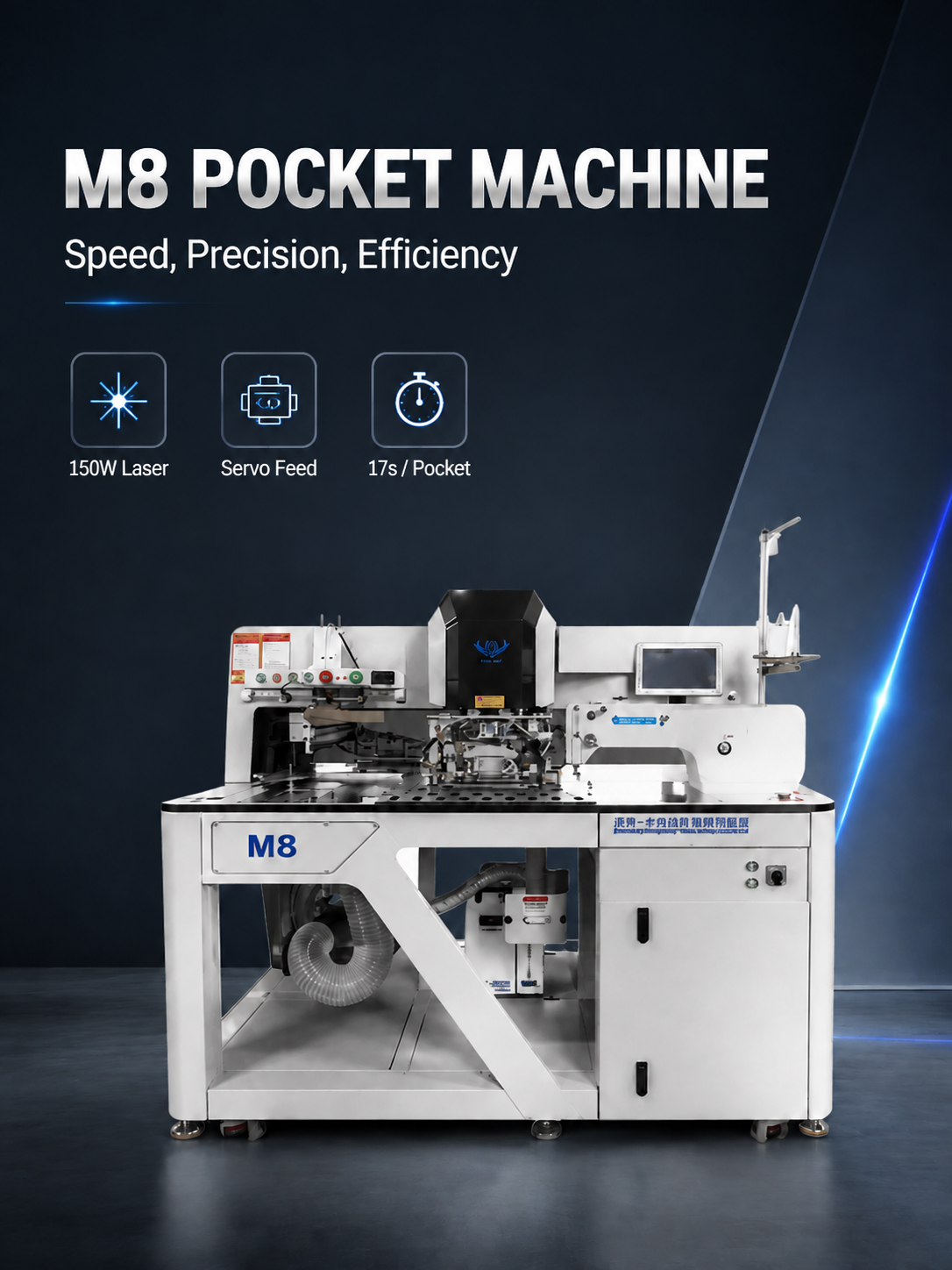 M8 Automatic Laser Pocket Machine with Adjustable Molds detail image 8