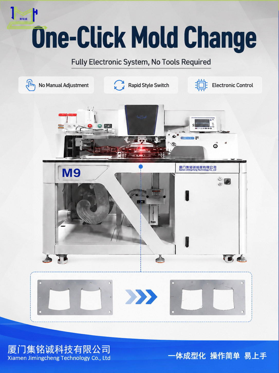M9 One‑Click Electronic Mold Change Automatic Laser Pocket Machine detail image 2