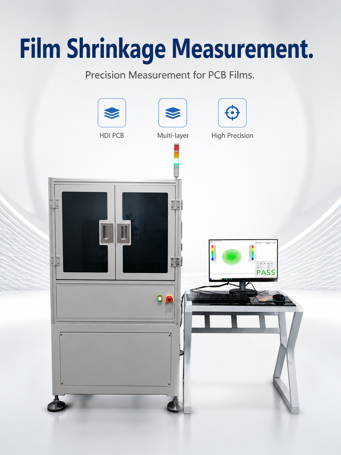 One-dimensional Film Shrinkage Measuring Machine For HDI & Multi-layer PCB detail image 1