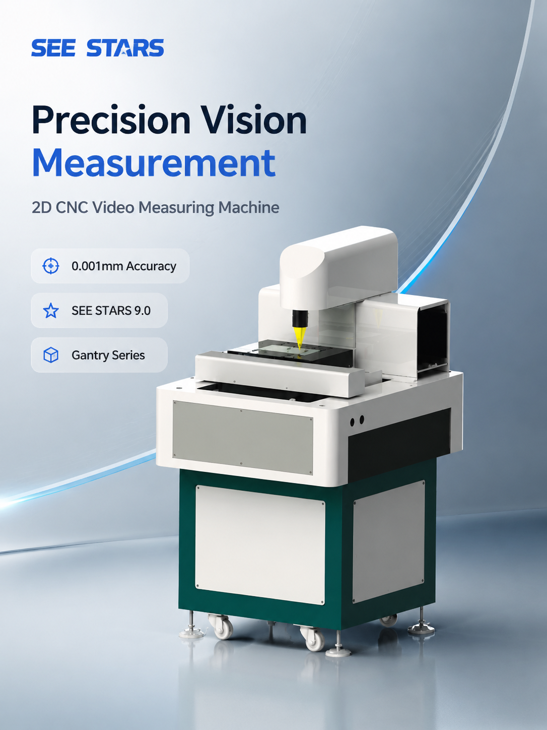 2D CNC Video Measuring Machine | Manual Semi-auto Gantry Vision Measuring Equipment SEE STARS detail image 1