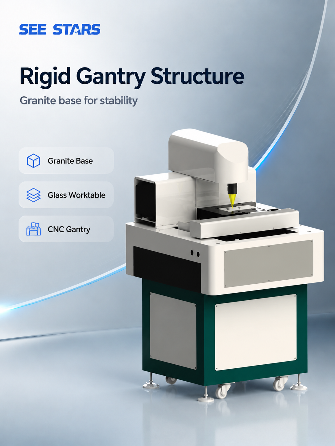 2D CNC Video Measuring Machine | Manual Semi-auto Gantry Vision Measuring Equipment SEE STARS detail image 2