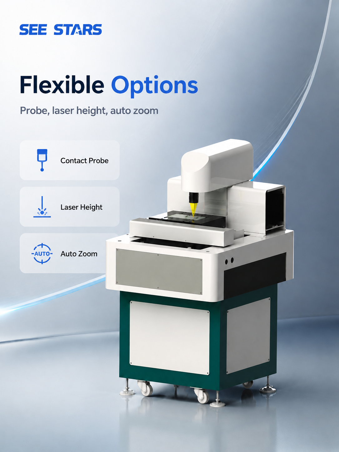 2D CNC Video Measuring Machine | Manual Semi-auto Gantry Vision Measuring Equipment SEE STARS detail image 7