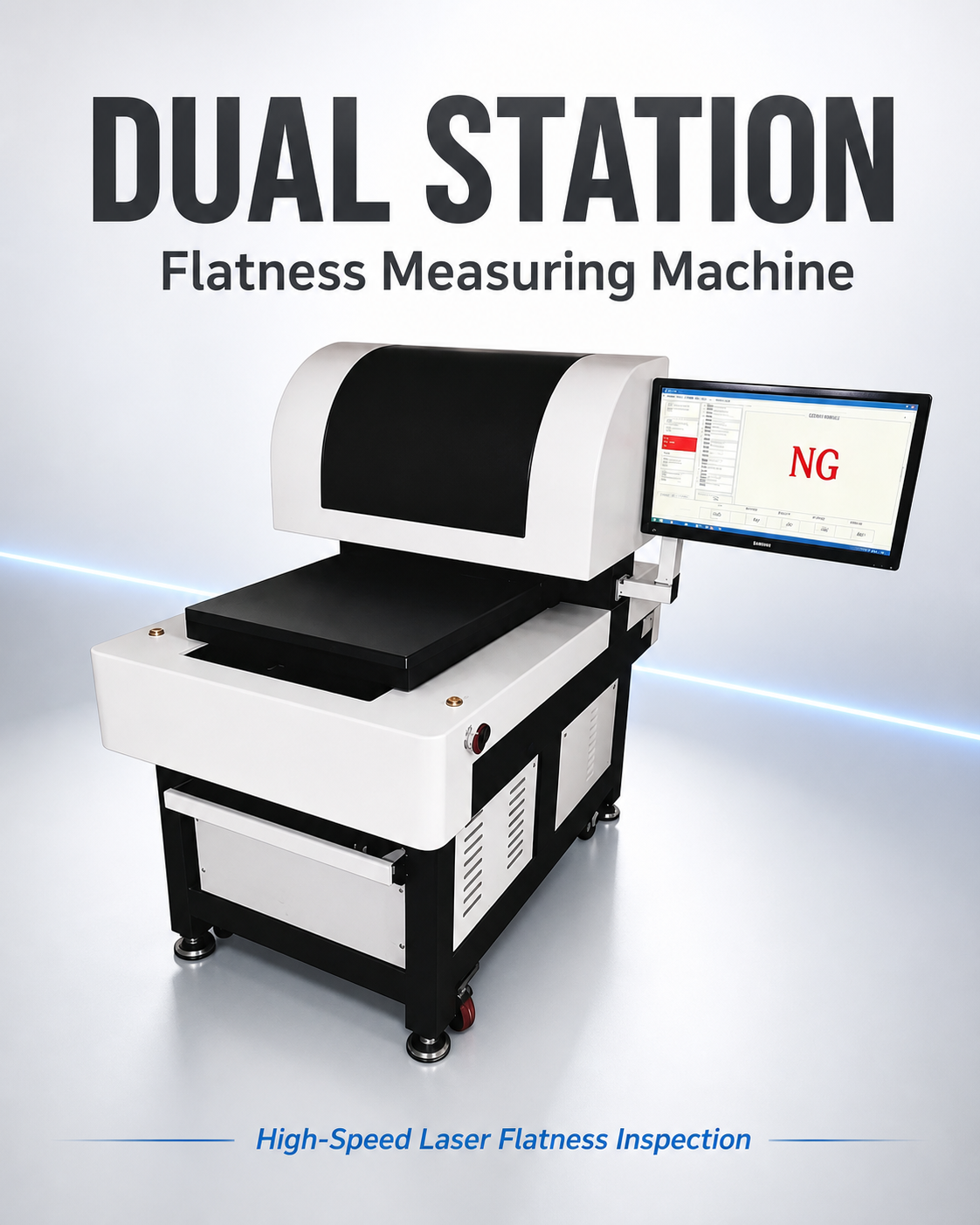 Dual Station Flatness Measuring Machine High Speed Laser Flatness Inspection Equipment detail image 1
