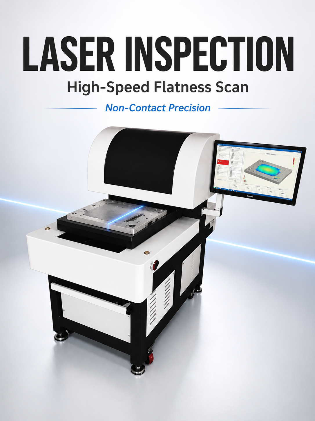 Dual Station Flatness Measuring Machine High Speed Laser Flatness Inspection Equipment detail image 3
